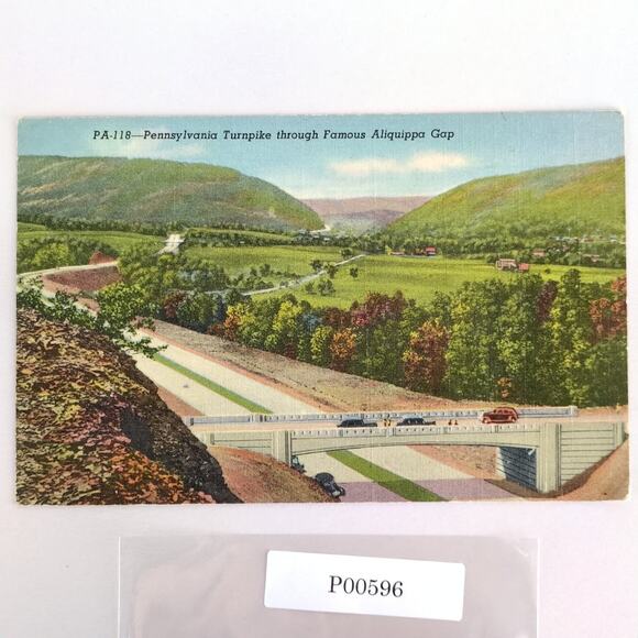 Vintage Other - Pennsylvania Turnpike Through Famous Aliquippa Gap 1940s Postcard PA PC 1949